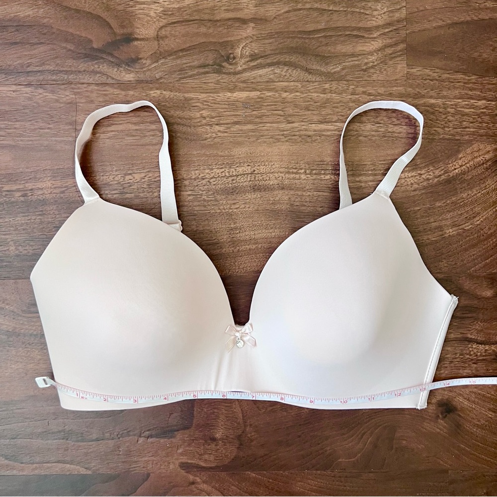 Pure Beauty By Rene Rofe Bra Pale Pink Padded & Adjustable Straps Sz 36DD NWOT - Picture 2 of 5